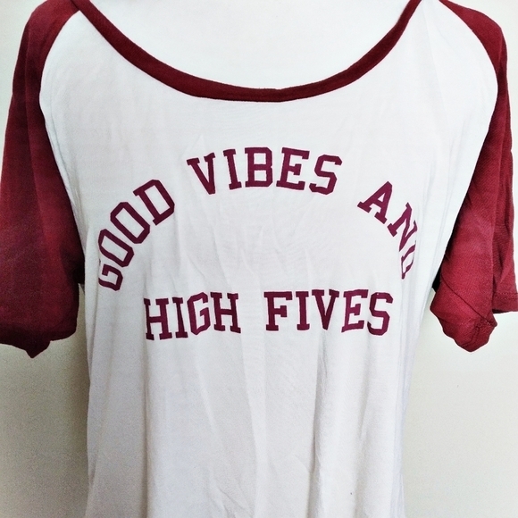 Cold Crush Good Vibes Raglan Baseball Tee Shirt - Picture 5 of 6